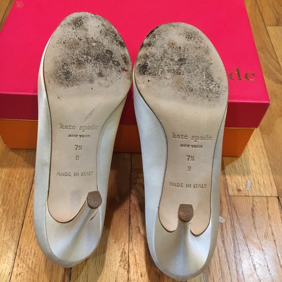Kate Spade Kelli’s ivory/satin size 7.5 high heels - Picture 5 of 8